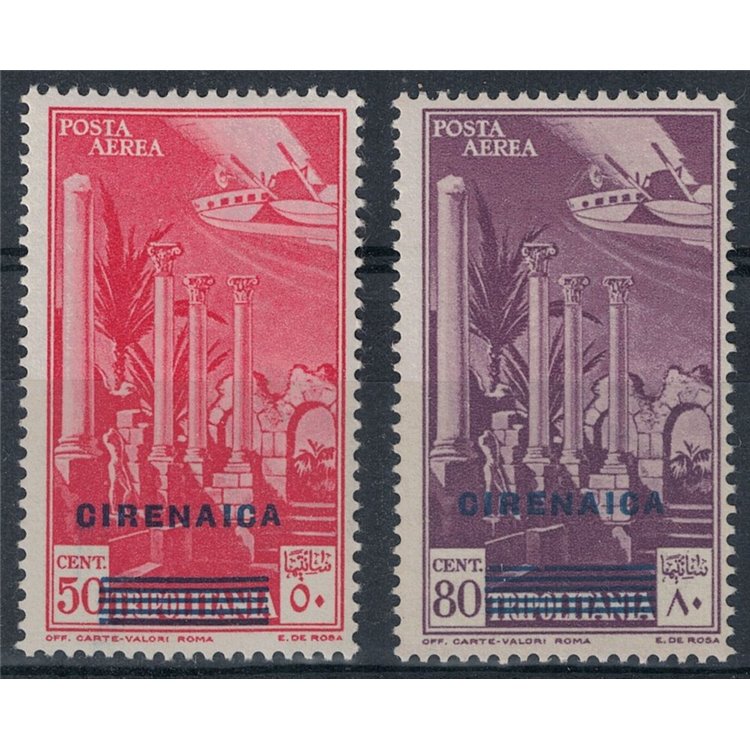 CYRENAICA 1932 Tripolitania airmail overprinted 2v MNH**