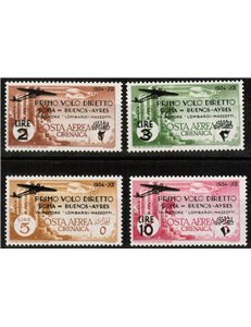 CIRENAICA 1934 Volo Roma-Buenos Aires 4v MNH**