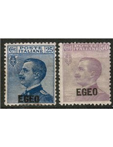 EGEO 1912 Tipo Michetti soprastampati 2v MH*