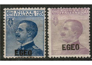 EGEO 1912 Tipo Michetti soprastampati 2v MH*