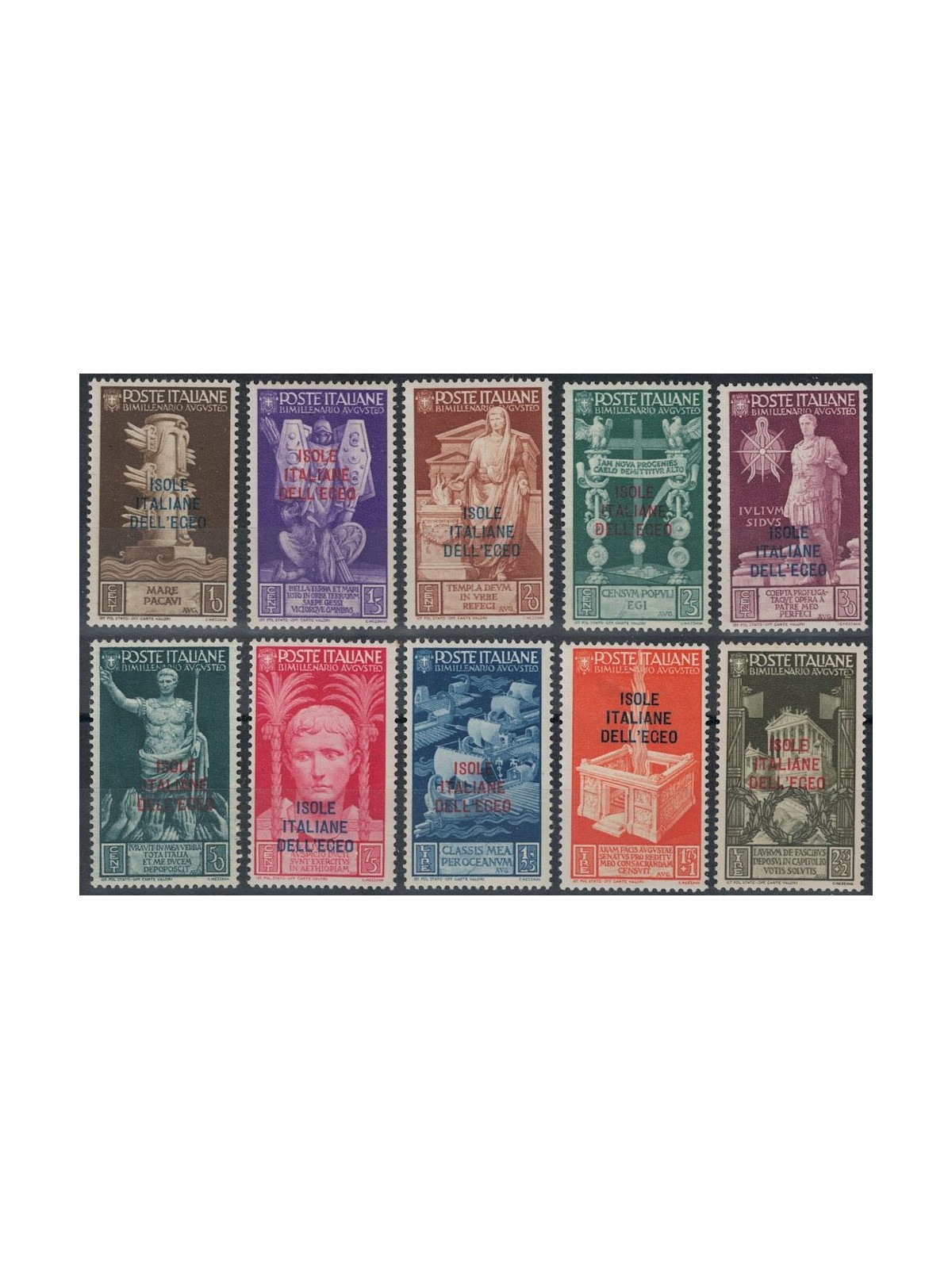 EGEO 1938 Augustus 10v MH*