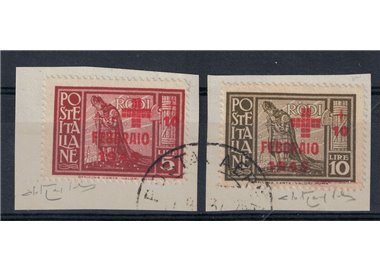 EGEO (OCCUPAZIONE TEDESCA) 1945 Pro croce rossa 2v us