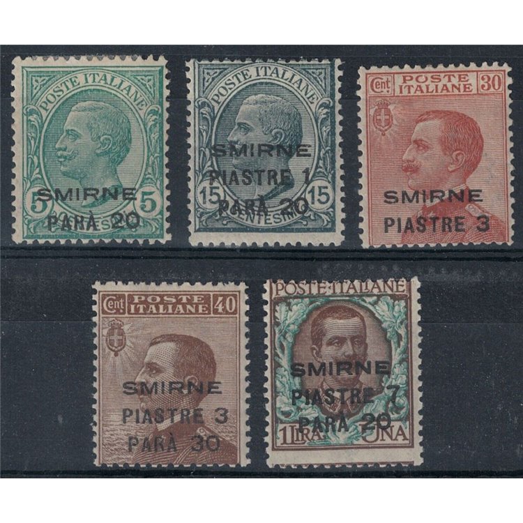 LEVANTE (SMIRNE) 1922 Serie ordinaria 5v MH*