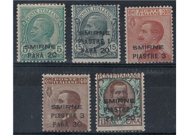 LEVANTE (SMIRNE) 1922 Ordinary Series 5v MH*