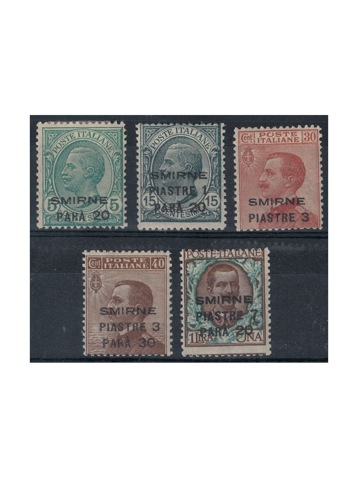 LEVANTE (SMIRNE) 1922 Serie ordinaria 5v MH*