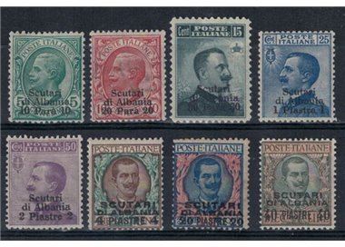 LEVANTE (SCUTARI) 1909/11 Serie ordinaria 8v MH*