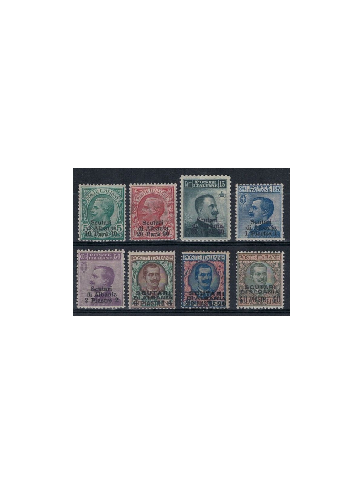 LEVANTE (SCUTARI) 1909/11 Serie ordinaria 8v MH*