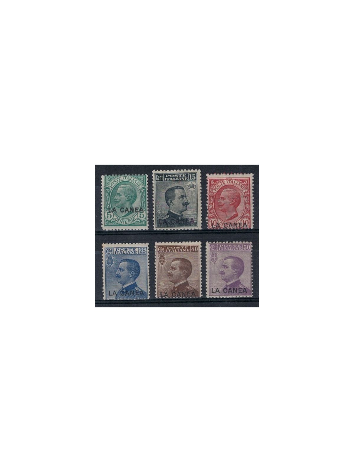 CRETA (LA CANEA) 1907/12 Serie ordinaria 6v MNH**