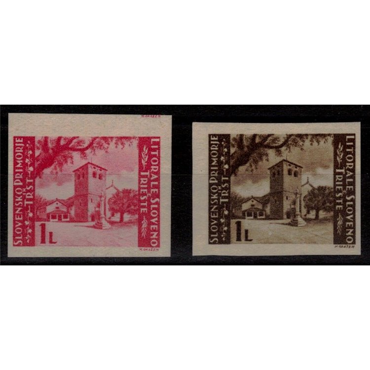 ISTRIA - SLOVENIAN COAST 1946 Cathedral of St. Justus 2v MNH**