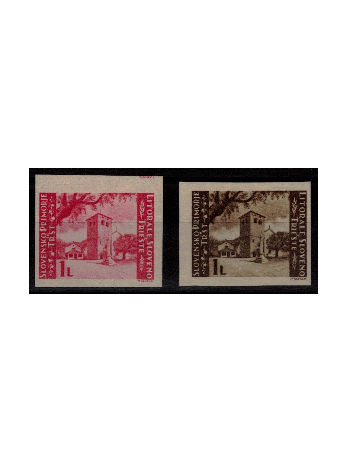 ISTRIA - SLOVENIAN COAST 1946 Cathedral of St. Justus 2v MNH**