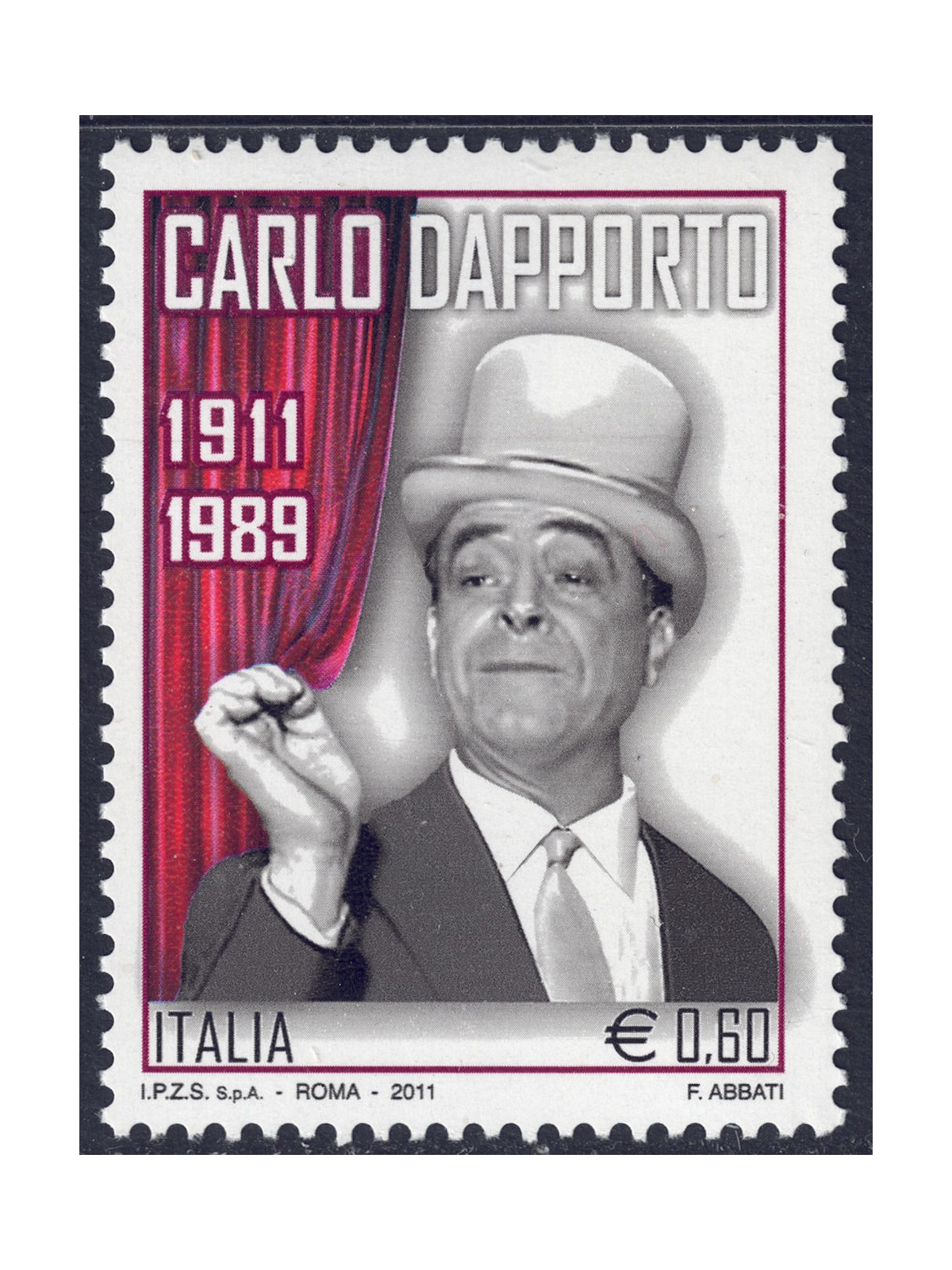 ITALIA 2011 Carlo Dapporto MNH**