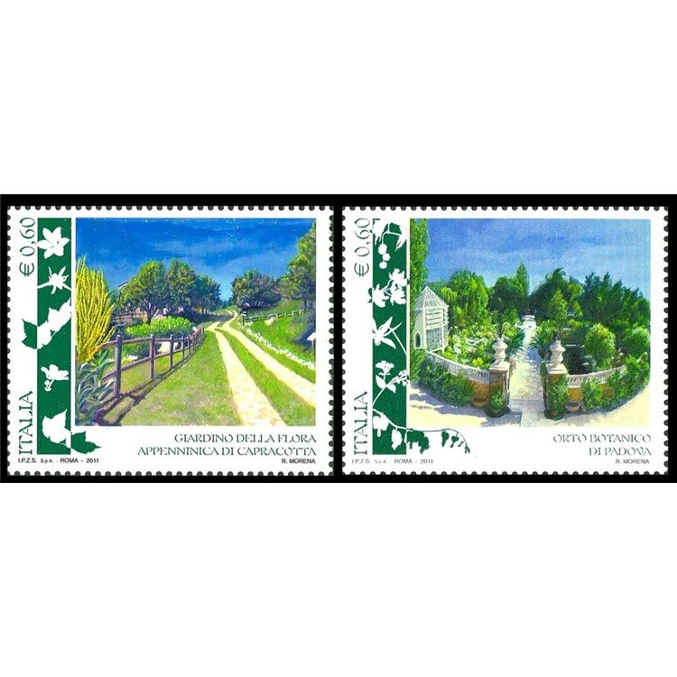 ITALY 2011 Parks and gardens 2v MNH**