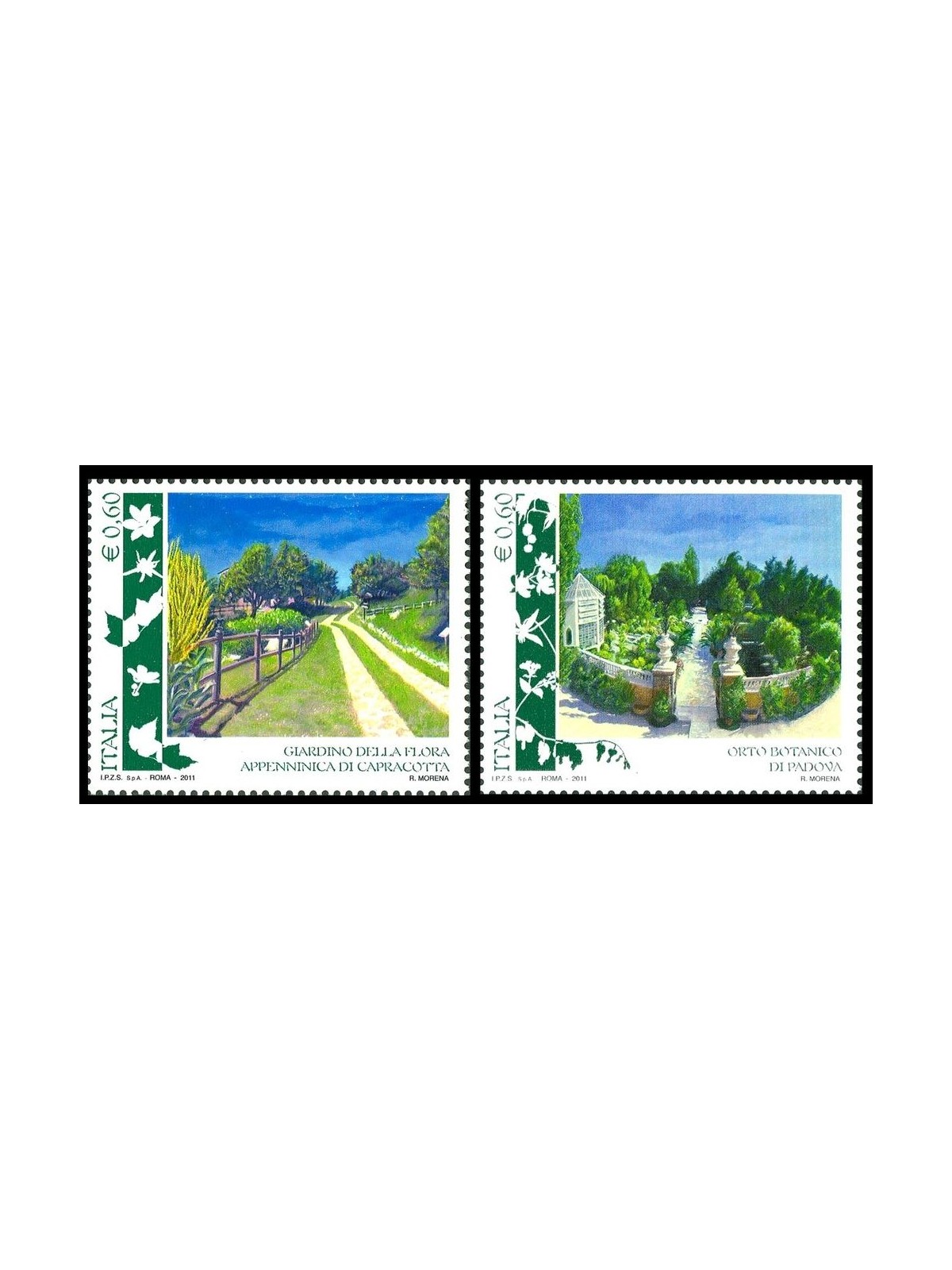 ITALIA 2011 Parchi e giardini 2v MNH**