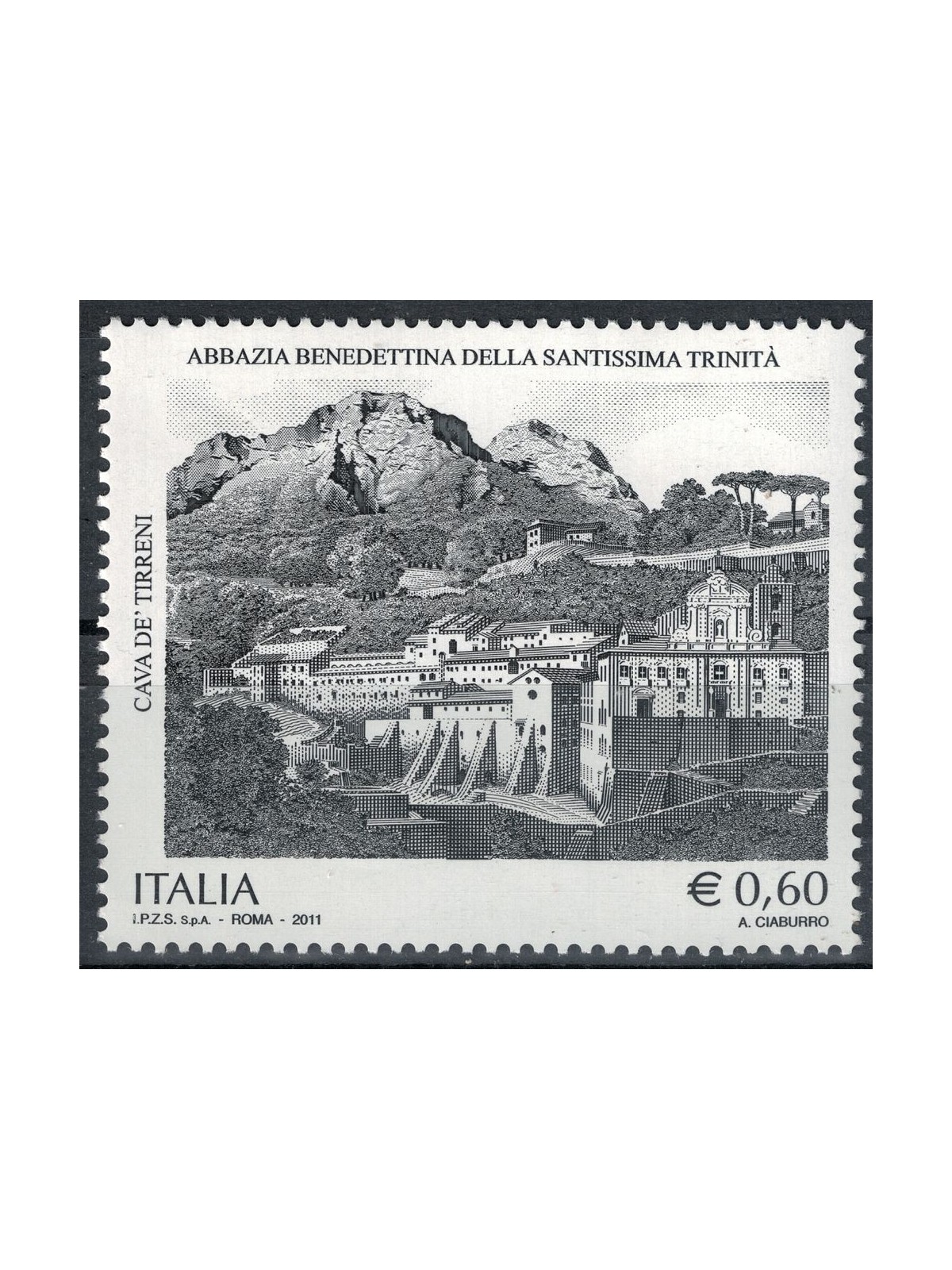 ITALIA 2011 Abbazia della Santissima Trinità MNH**