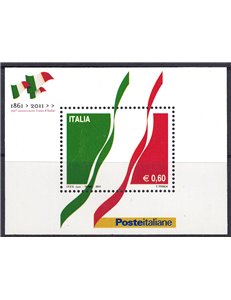 ITALY 2011 Unification of Italy (Tricolour) s/s MNH**