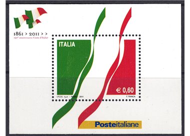 ITALY 2011 Unification of Italy (Tricolour) s/s MNH**