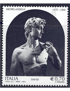 ITALY 2014 Michelangelo MNH**