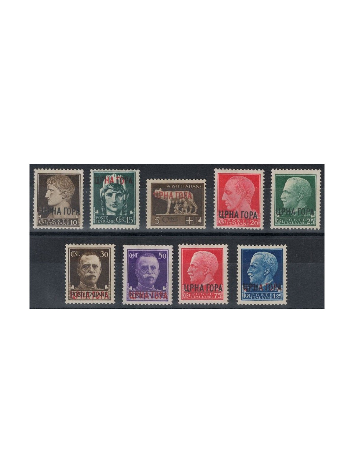 MONTENEGRO 1941 Imperiale soprastampata 9v MH*