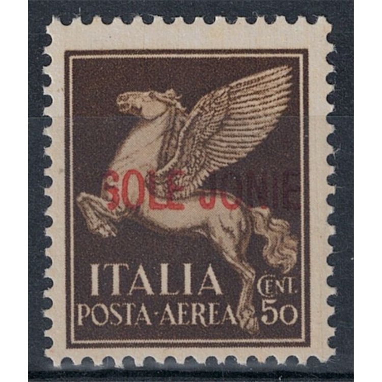 IONIAN ISLANDS 1941 Variety 50c Imperial (sole instead of isole) MNH**