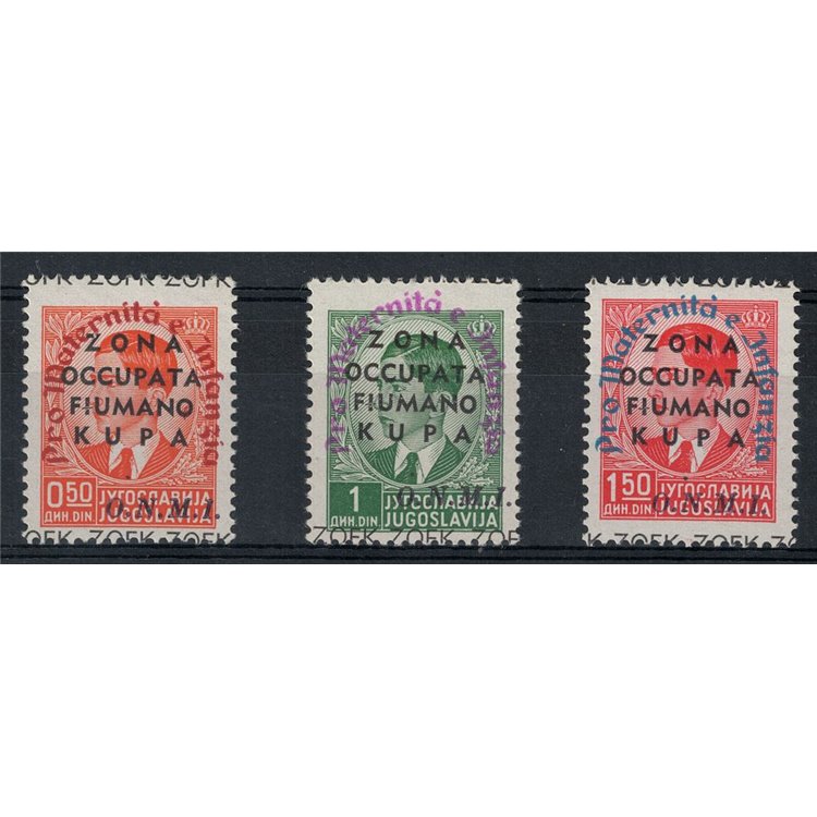 FIUMANO KUPA AREA 1942 Pro opera maternity and childhood 3v MNH**