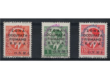 FIUMANO KUPA AREA 1942 Pro opera maternity and childhood 3v MNH**