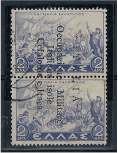 CEFALONIA E ITACA (ARGOSTOLI) 1941 Mitologica (2 + 2 dracme) 2v us