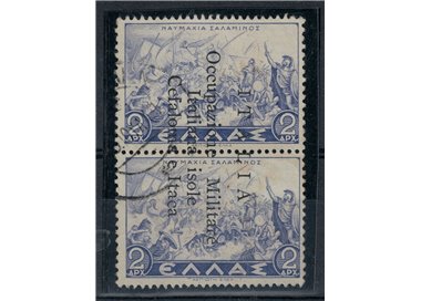 KEFALONIA AND ITHACA (ARGOSTOLI) 1941 Mythological (2 + 2 drachmas) 2v used