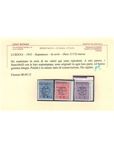 LUBIANA 1941 Segnatasse 3v MNH**