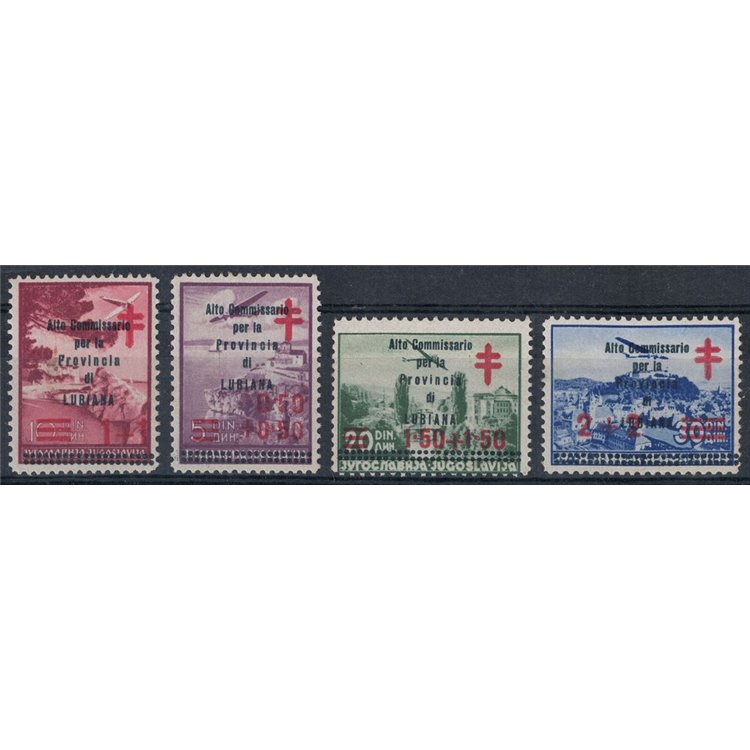 LUBIANA 1941 Antitubercolari (Alto Commissariato) 4v MNH** ©