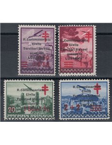 LUBIANA 1941 Anti-tuberculosis (R. Civil Commission) 4v MH*
