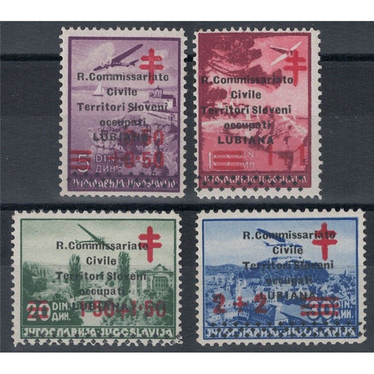 LUBIANA 1941 Anti-tuberculosis (R. Civil Commission) 4v MH*