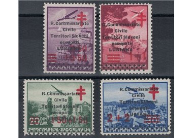 LUBIANA 1941 Anti-tuberculosis (R. Civil Commission) 4v MH*