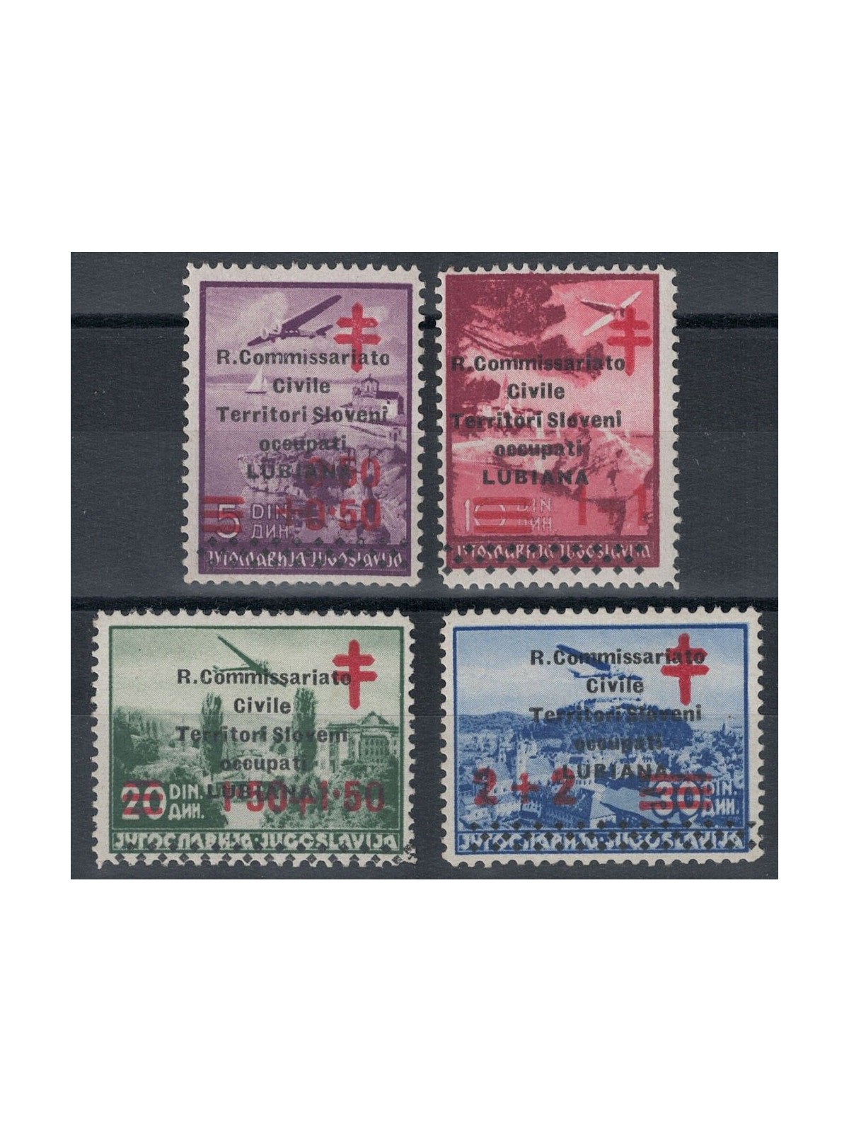 LUBIANA 1941 Anti-tuberculosis (R. Civil Commission) 4v MH*