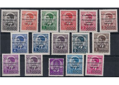 LUBIANA 1941 Francobolli jugoslavi sovrastampati 16v MNH** ©