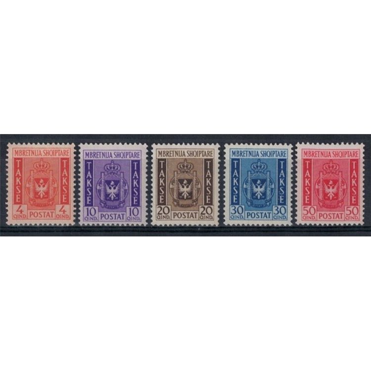 ALBANIA (OCC. ITALIANA) 1940 Segnatasse 5v MH* ©