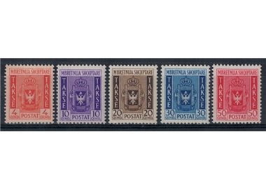 ALBANIA (ITALIAN OCCUPATION) 1940 Tax stamps 5v MH* ©