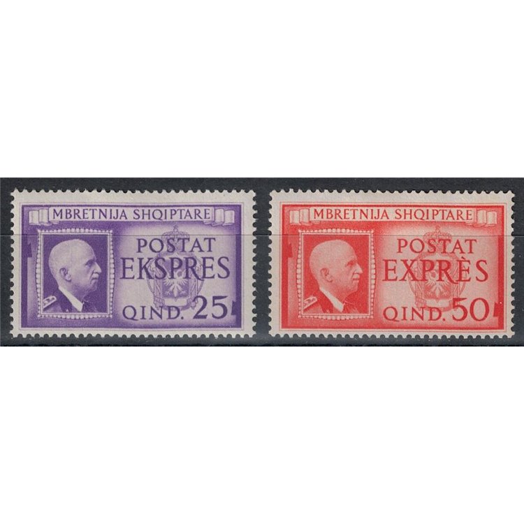 ALBANIA (ITALIAN OCCUPATION) 1940 Express 2v MH*
