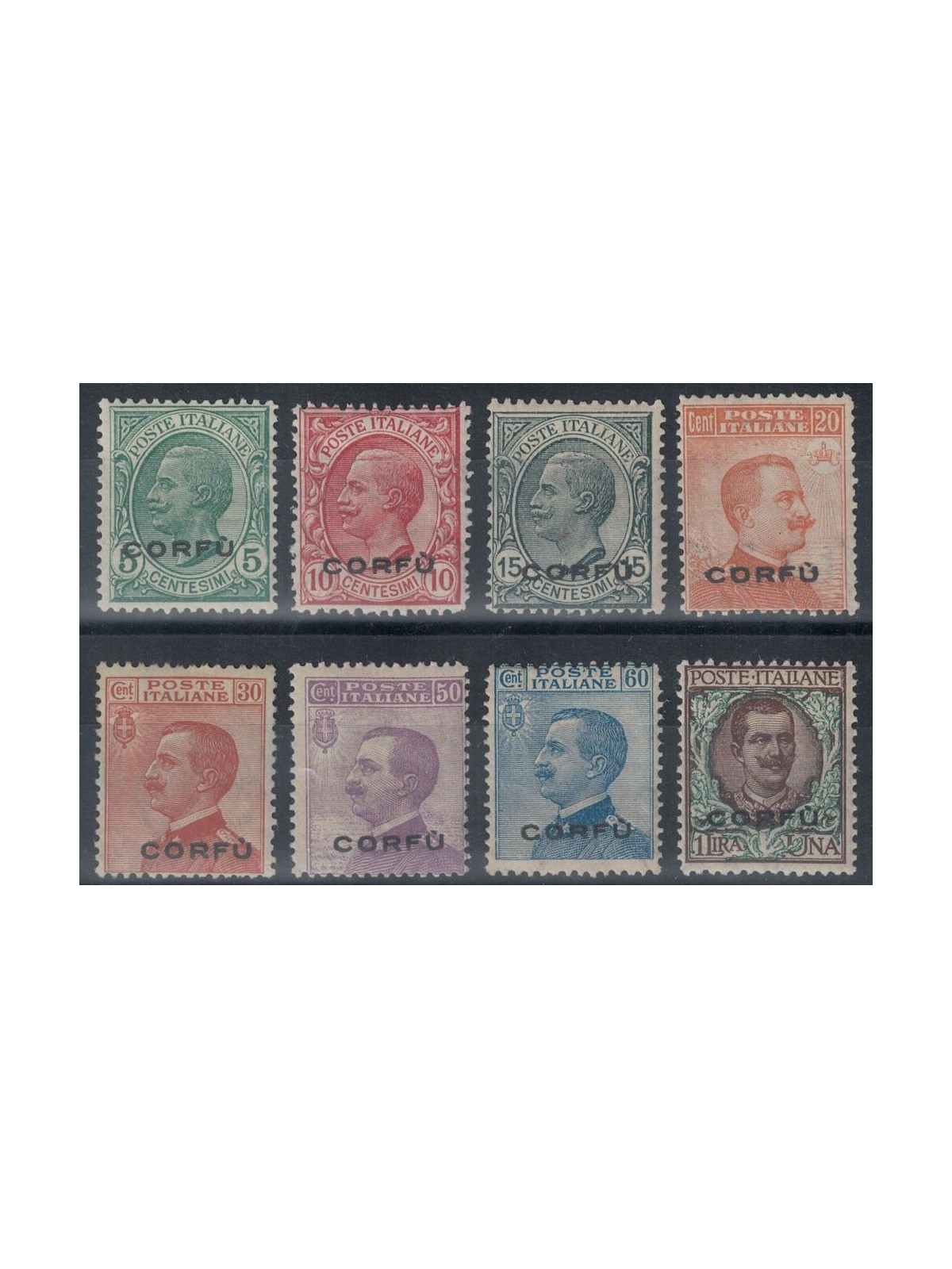CORFU' (ITALIAN OCCUPATION) 1923 Ordinary series overprinted 8v MH*