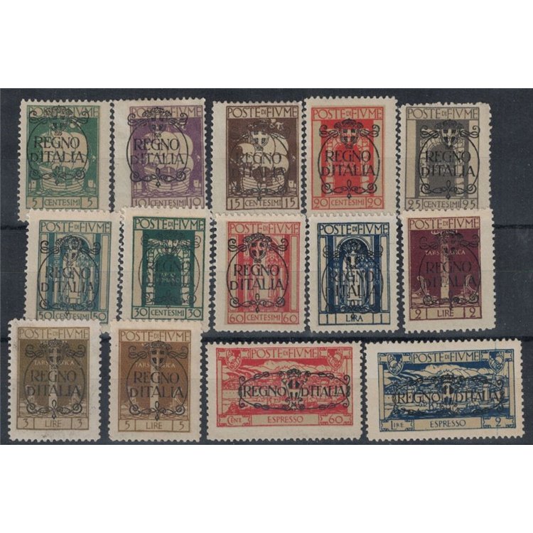 FIUME 1924 San Vito overprinted ‘Kingdom of Italy’ 14v MH*