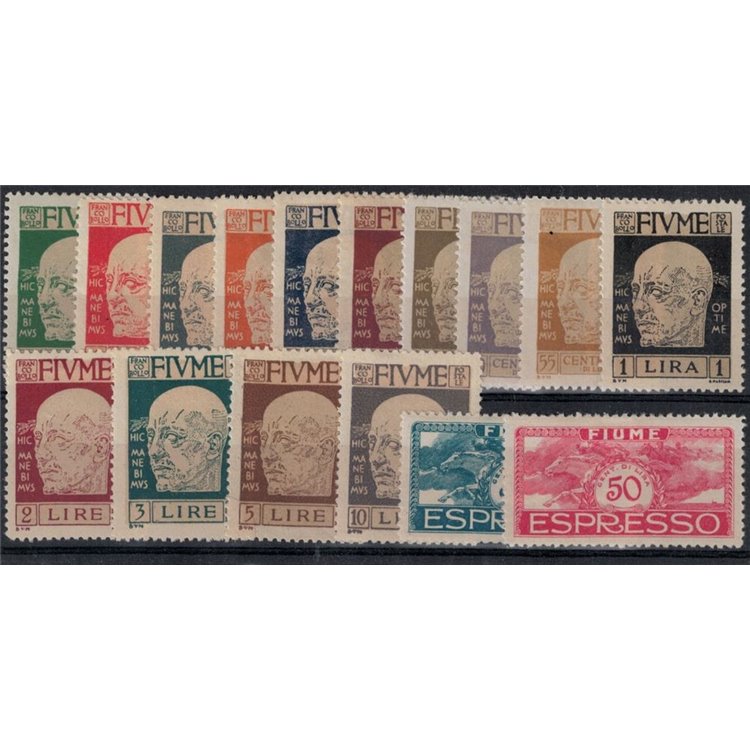 FIUME 1920 Effigy of Gabriele D'Annunzio 16v MH*