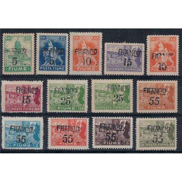 FIUME 1919 Allegorie e vedute 13v MH*