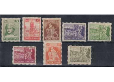 FIUME 1919 Allegories and views with the inscription ‘POSTA FIUME’ 8v MH*