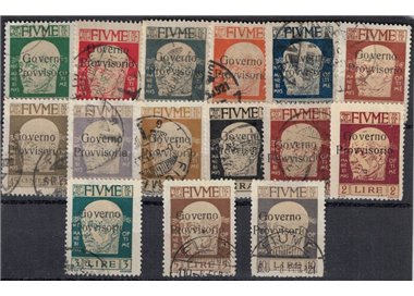 FIUME 1921 Effigy of D'Annunzio (Provisional Government) 15v used