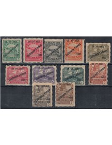 FIUME 1922 Pro Fondazione Studio soprastampati 11v MH*