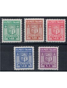 CAMPIONE 1944 Stemma del Comune 5v MH*