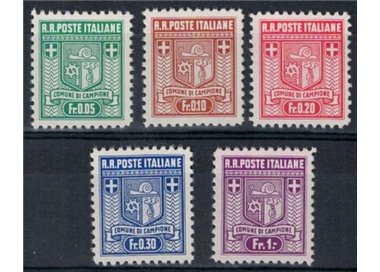 CAMPIONE 1944 Coat of arms of the municipality 5v MH*