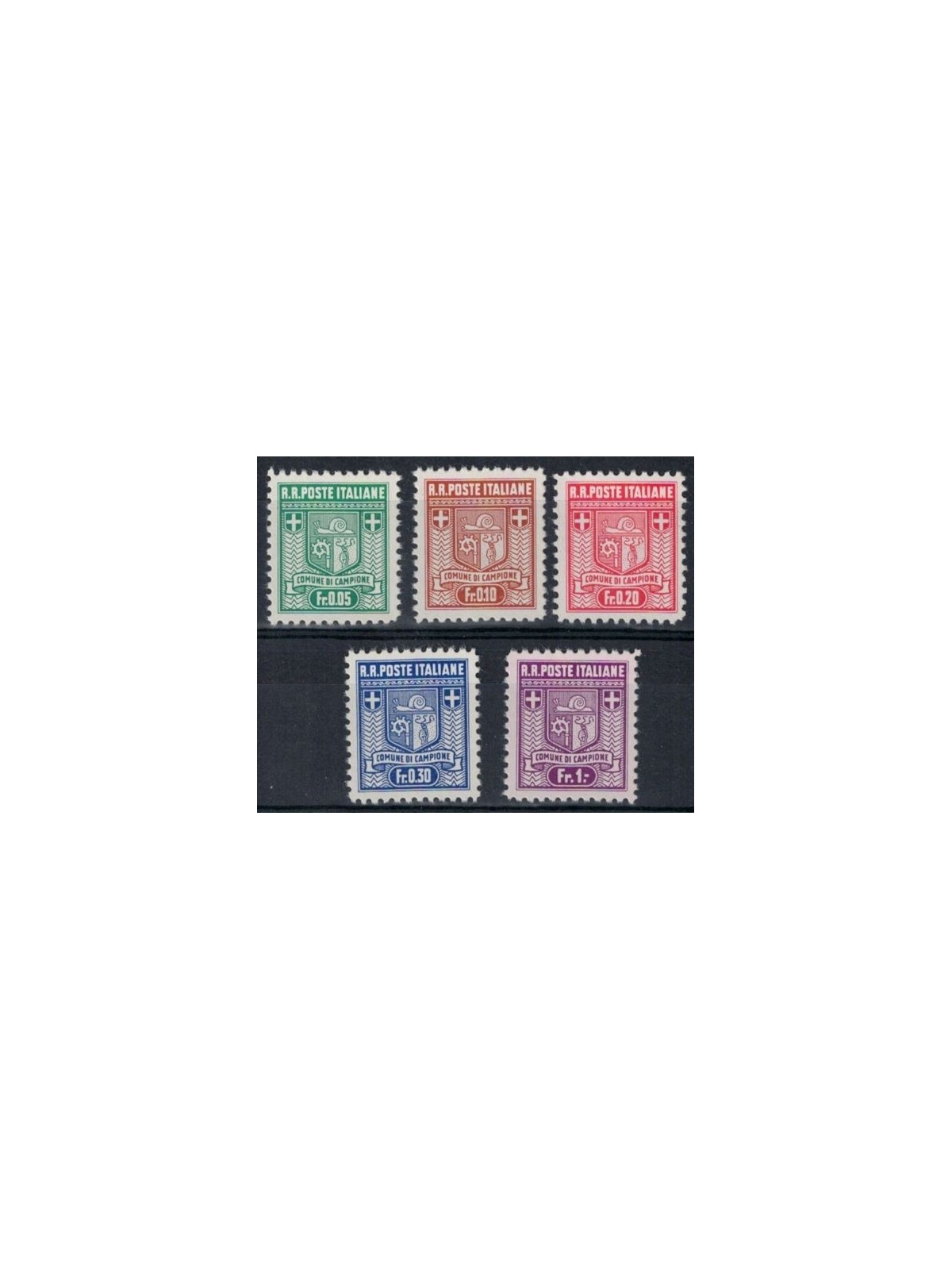 CAMPIONE 1944 Stemma del Comune 5v MH*