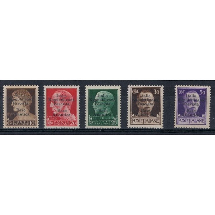 BASE ATLANTICA 1943 Fascist Republican Italy (5 lines) 5v MNH** ©