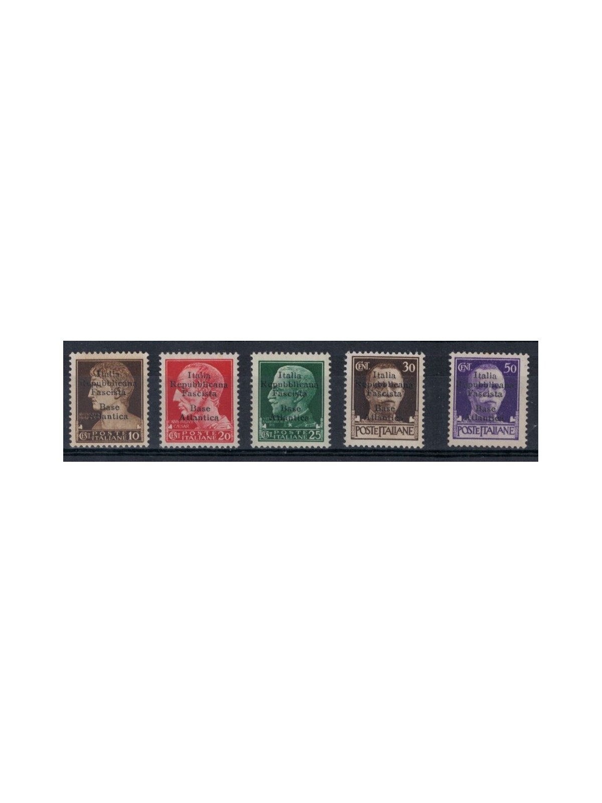 BASE ATLANTICA 1943 Fascist Republican Italy (5 lines) 5v MNH** ©