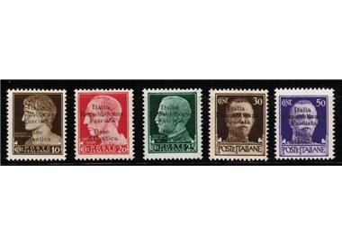 BASE ATLANTICA 1943 Fascist Republican Italy (5 lines) 5v MH*